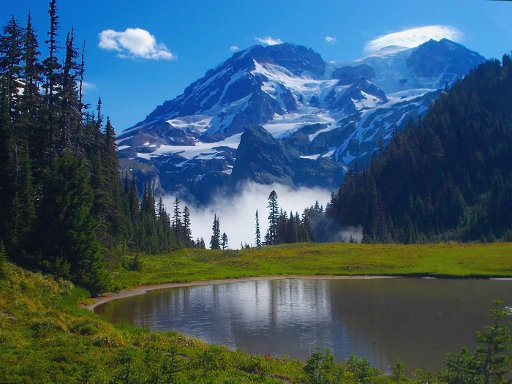 Aurora Lake, Klapatche Park, Mount Rainier National Park