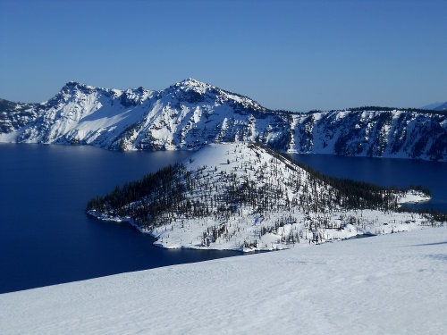 Crater Lake snow