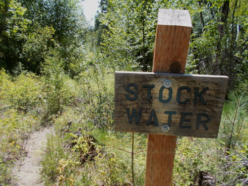 Stock water signage
